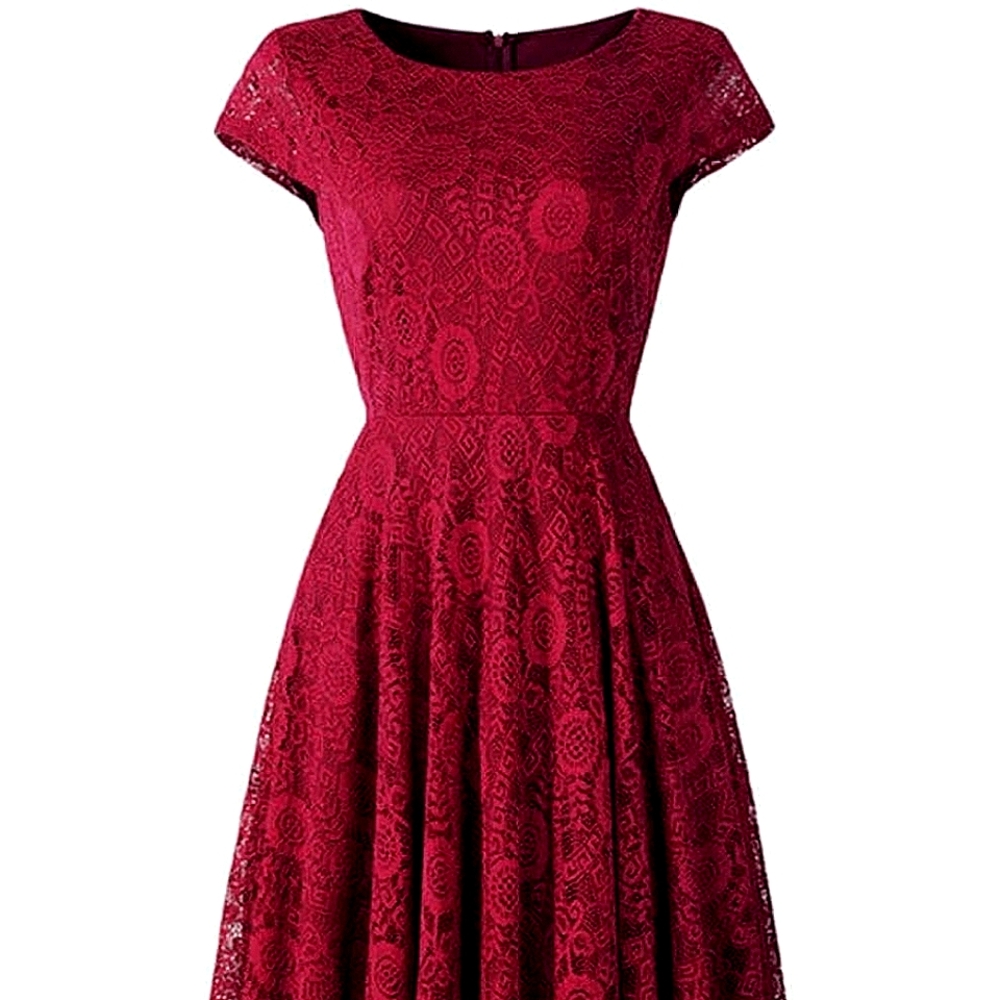 NWT BeryLove Lace Dress Size Large Red/Wine Color. Bridesmaid/Wedding/Summer